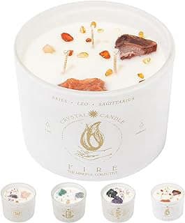 Image of Crystal Zodiac Candle by the company The Mindful Collective.
