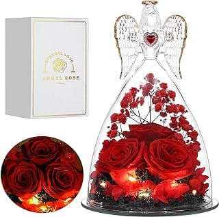 Image of Angel Figurine with Preserved Rose by the company Tiaro Inc..