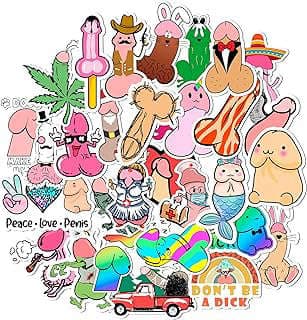 Image of Funny Penis Vinyl Stickers by the company TinymalsDesign.