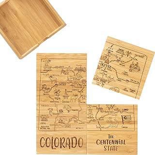 Image of Bamboo Colorado Coaster Set by the company Totally Bamboo.