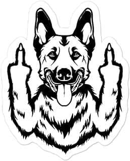 Image of Malinois Middle Finger Stickers by the company TOTT Retail.