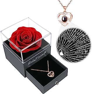 Image of Preserved Red Rose Necklace Gift by the company Toy Gifts.