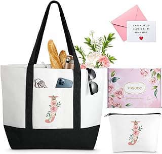 Image of Personalized Floral Tote Bag by the company TRSODD.