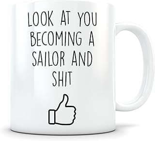 Image of Navy Sailor Coffee Mug by the company UltimateGiftsShop.