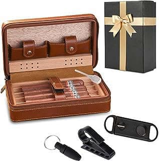 Image of Portable Leather Cigar Humidor Kit by the company USA Eesehayton.