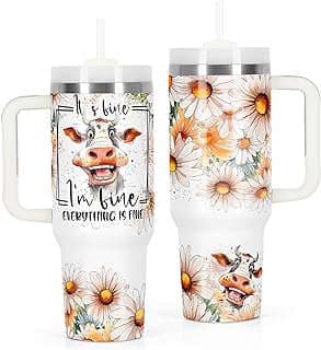 Image of Cow Themed Tumbler by the company Vicoco.