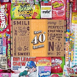 Image of 40th Birthday Candy Basket by the company Vintage Candy.