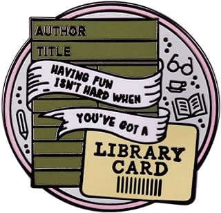 Image of Library Card Enamel Pin by the company VNEWSCHI 97743748.