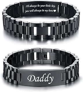 Image of Stainless Steel DAD Bracelet Watch by the company VNOX Jewelry.