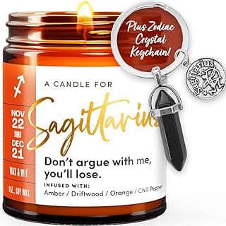 Image of Sagittarius Zodiac Candle by the company Wax & Wit - Urban Candle Company.