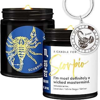 Image of Scorpio Zodiac Birthday Candle by the company Wax & Wit - Urban Candle Company.