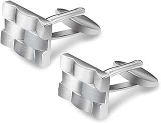 Image of Men's Square Brushed Cufflinks by the company weiya shipin limited.