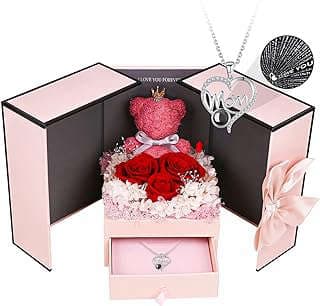 Image of Preserved Roses Bear Gift Set by the company WILDLOVE Store.