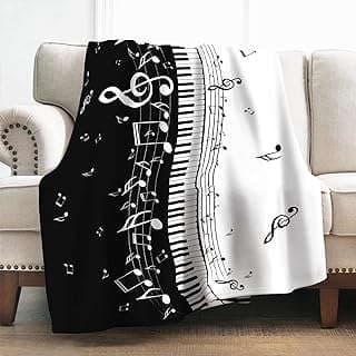 Image of Music Note Throw Blanket by the company XM Home.