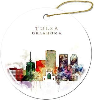 Image of Tulsa Oklahoma Christmas Ornament by the company Yaablaccken.