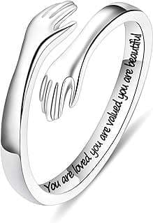 Image of Adjustable Silver Hug Ring by the company Yesteel Jewelry.