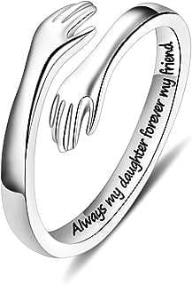 Image of Adjustable Sterling Silver Hug Ring by the company Yesteel Jewelry.