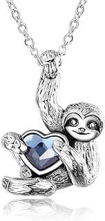 Image of Sterling Silver Sloth Necklace by the company YFN JEWELRY.
