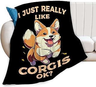 Image of Corgi Cartoon Throw Blanket by the company YHYA.