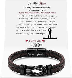 Image of Men's Braided Leather Bracelet by the company YI LUO.