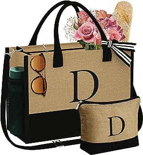 Image of Jute Tote & Makeup Bag by the company YOOLIFE Living.