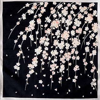 Image of Japanese Sakura-Black Furoshiki Cloth by the company YOROZUYA JAPAN (Japan goods select shop).