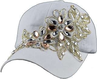 Image of Women's Rhinestone Flower Baseball Cap by the company Youth Trade.