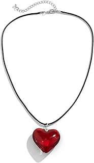 Image of Chunky Heart Choker Necklace by the company YURAOER.