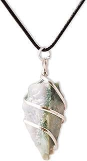 Image of Moss Agate Crystal Necklace by the company YUVDIP INC.