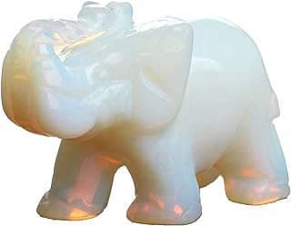Image of Opalite Elephant Figurine by the company YWG Stone®.