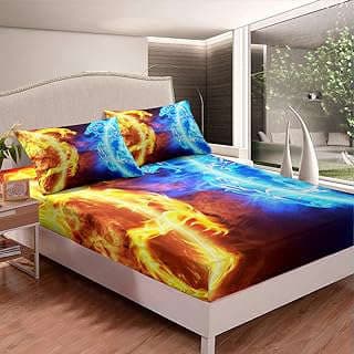 Image of Dragon-themed Twin Bed Sheets by the company zanlin.