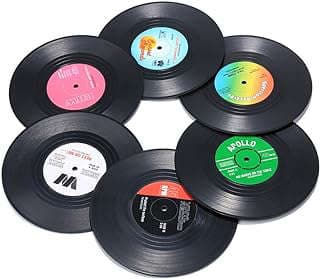 Image of Vinyl Record Drink Coasters by the company ZAYAD Direct.
