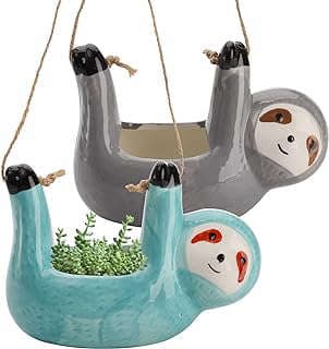 Image of Ceramic Sloth Hanging Planter by the company Zenfun.