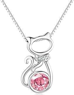 Image of Cat Pendant Birthstone Necklace by the company Zhenzhen Jewelry.