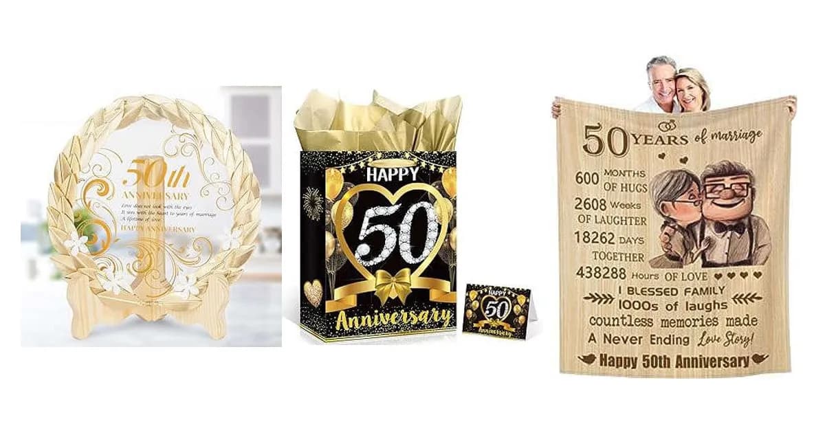 Imagen que representa la página del producto 50 Aniversario De Bodas Regalos dentro de la categoría celebraciones.