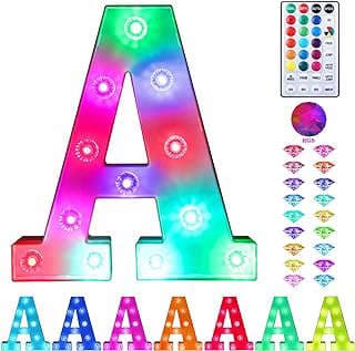 Imagen de Letras Luminosas LED Multicolor de la empresa Adorn Life.
