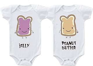 Imagen de Body bebé gemelos mantequilla cacahuete. de la empresa Amazon.com.