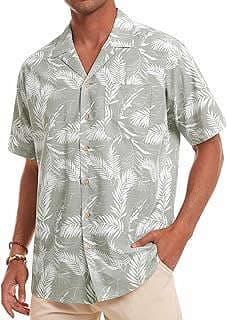 Imagen de Camisas lino hawaianas hombre de la empresa Amazon.com.