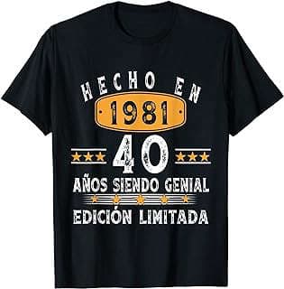 Imagen de Camiseta 40 años Cumpleaños de la empresa Amazon.com.