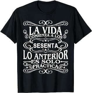 Imagen de Camiseta 60 cumpleaños hombre mujer de la empresa Amazon.com.
