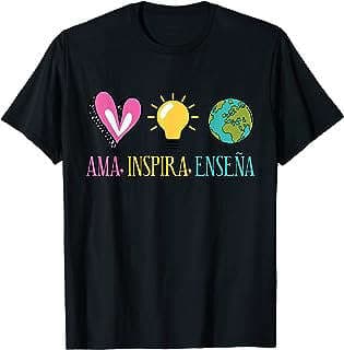 Imagen de Camiseta "Amor Inspiración Enseñanza" Maestra de la empresa Amazon.com.