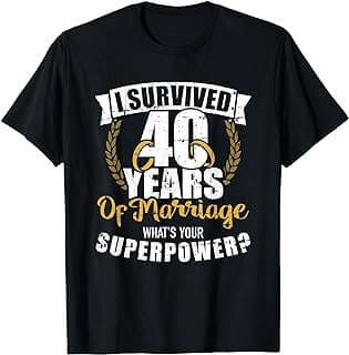 Imagen de Camiseta aniversario 40 años matrimonio de la empresa Amazon.com.