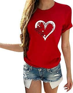Imagen de Camiseta Corazón Mujer Manga Corta de la empresa Amazon.com.