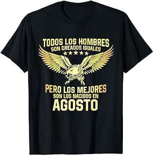 Imagen de Camiseta cumpleaños hombres agosto de la empresa Amazon.com.
