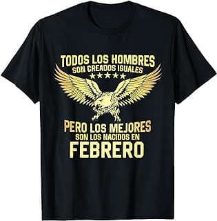 Imagen de Camiseta cumpleaños "Los Mejores Febrero" de la empresa Amazon.com.