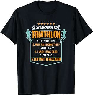 Imagen de Camiseta graciosa para triatlón de la empresa Amazon.com.