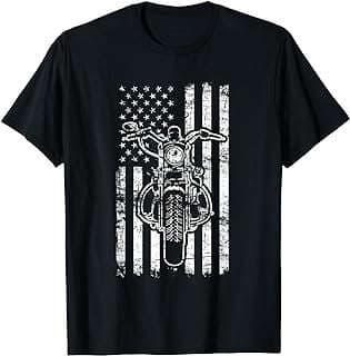 Imagen de Camiseta Motociclista Bandera Americana de la empresa Amazon.com.