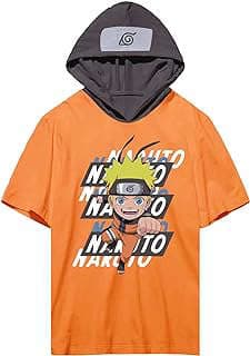 Imagen de Camiseta naranja capucha Naruto de la empresa Amazon.com.