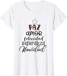 Imagen de Camiseta Navideña Familiar Paz Amor de la empresa Amazon.com.