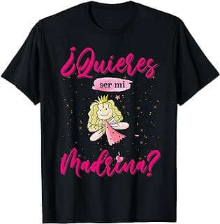 Imagen de Camiseta "Quieres ser mi Madrina" de la empresa Amazon.com.